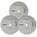 KEENTECH 7-1/4 Inch Woodworking Circular Saw Blade 60T 3-Pack, Non-Stick Coating, Tungsten Carbide Tipped, ATAF Grind, 5/8 Inch Arbor Hole with Diamond Cutout