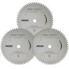 KEENTECH 7-1/4 Inch Woodworking Circular Saw Blade 60T 3-Pack, Non-Stick Coating, Tungsten Carbide Tipped, ATAF Grind, 5/8 Inch Arbor Hole with Diamond Cutout