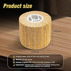 CXRCY 4 Pack Non-Woven Wire Drawing Flap Wheel for Polishing Burnishing Wheels, 120x100mm 80/120/120SP/180 Grit for Stainless Steel, Copper and More for Surface Conditioning Wheel