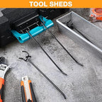 Shimeyao 100 Pcs Peg Board Shelving Hooks Stainless Steel Hanging Board Pegs Wall Display Hooks Bulk for 1/8 1/4 Garage Storage Organizer Accessories(8 Inch,Black)