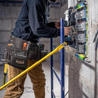 FUERI Leather Tool Belt Bag Men Pouch Heavy Duty Tools Pouches Organizer for Carpenter Construction Electrician Belts Bags Holder (11 Pocket Chocolate, Adjustable)