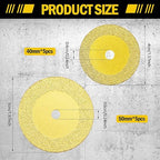 10 Pcs 40mm and 50 mm Diamond Cutting Disc Efficient Cutting Slicing Blade Enduring Slicing Wheel for Glass Marble