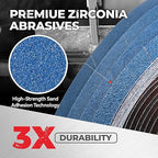 1 x 30 Inch Zirconia Sanding Belts, 20Pcs 5 Each of 40/60/80/120 Assorted Grits, Belt Sander Sanding Belt for Knife Blade Sharpening, Metal Polishing, Derusting, Woodworking