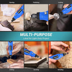 Cordless Rotary Tool, 5 Variable Speed Mini Rotary Tool Kit with 70 Accessories, 3.7V Type-C Charging Power Rotary Tool for Engraving, Sanding, Polishing, Carving, Cutting, DIY Crafts