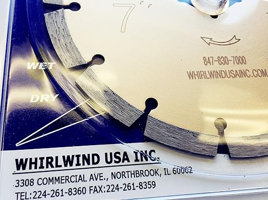 LSS 7 Inch Diamond Blade,Dry or Wet Cutting Hot Pressing Process Saw Blades Broadened Cutter Head, for Concrete Stone Brick Masonry (7")