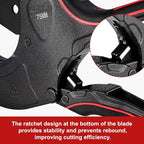 PVC Pipe Cutter Tool, Heavy-Duty PVC Pipe Cutter 3 Inch, 75mm Plastic Pipe Cutter with SK5 Blade and Aluminum Alloy Body, Ratcheting Pipe Cutter and PVC Cutters for PEX, PPR, Hoses and Plumbing Pipes