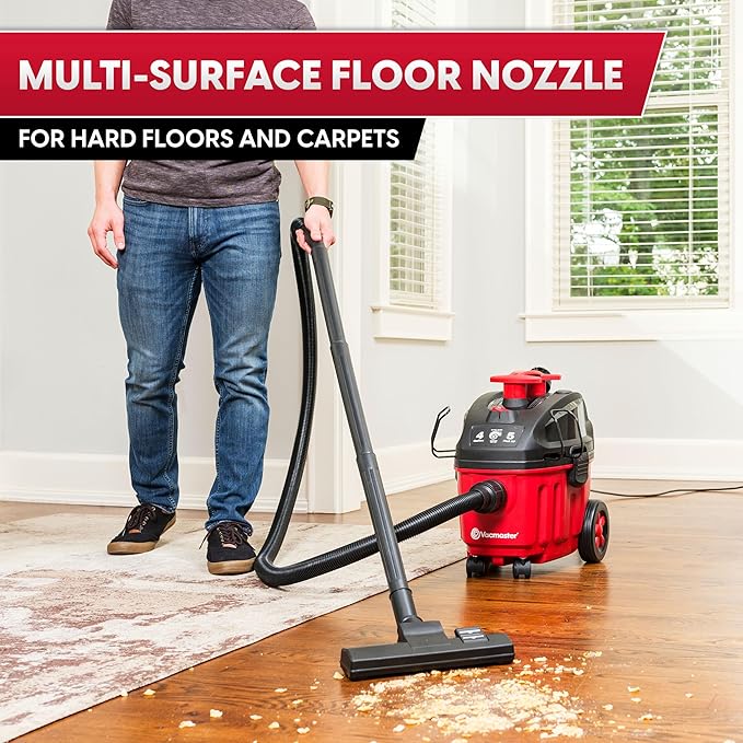 Vacmaster 4-Gallon 5 Peak HP Household Wet/Dry Vacuum - VF408B 1101