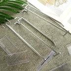 30 Pack Metal Scan Hook with Label Holder, Pegboard Hooks with Price Tag, Stainless Steel Display Pegboard Hooks for 1/8'' to 1/4'' Pegboard Wall for Garage Storage Retail Shop Supplies