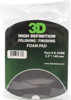 3D 5.5” Black Foam Cutting Pad – Heavy Cutting Buffing Pad for Paint Correction | Removes Swirls, Scratches & Oxidation | Rotary & DA Safe | USA Made