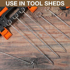 Shimeyao 100 Pcs Peg Board Shelving Hooks Stainless Steel Hanging Board Pegs Wall Display Hooks Bulk for 1/8 1/4 Garage Storage Organizer Accessories(12 Inch,Silver)