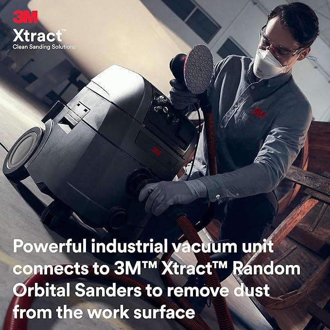 3M Xtract Portable Dust Extractor and Electric Random Orbital Sander Bundle | Extracts Up to 97% Dust