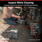 RIDGID 76198 FlexShaft K9-204+ Drain Cleaning Machine for 2" to 4" Pipe, Professional Wall-to-Wall Drain Cleaning Machine with 70' of 5/16" FlexShaft Cable