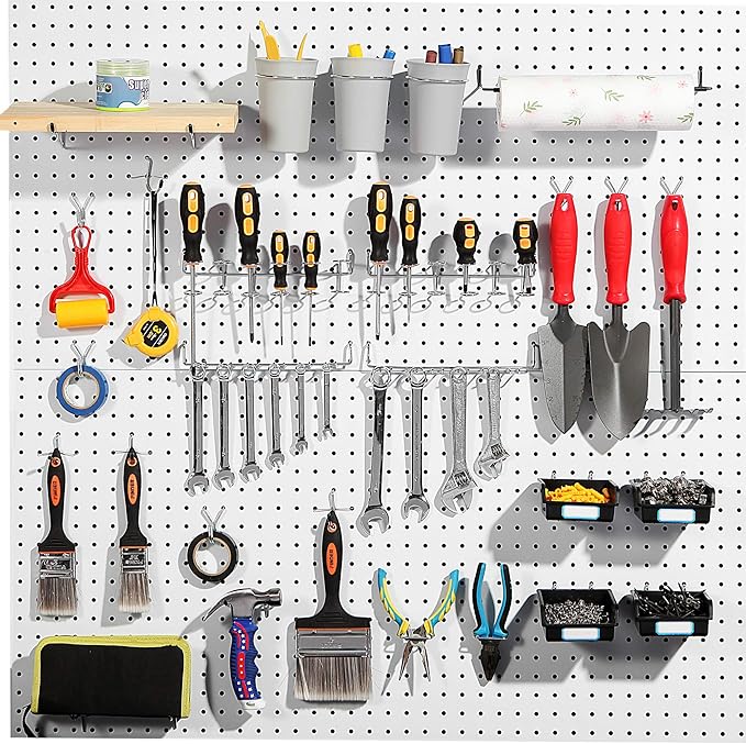 Pegboard Hooks, with Bins, Peg Locks, for Organizing Various Tools, 188 PCS, 80 of Which are Locks