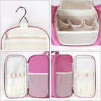 Hanging Toiletry Bag Extra Large Capacity | Premium Travel Organizer Bags For Men And Women | Durable Waterproof Nylon Bathroom, Shower, Makeup Bag For Toiletries, Cosmetics, Brushes