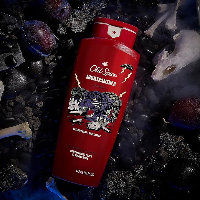 Old Spice Body Wash for Men, NightPanther, 24/7 Shower Freshness, 24 fl oz (Pack of 4)-VeraVaultWomen