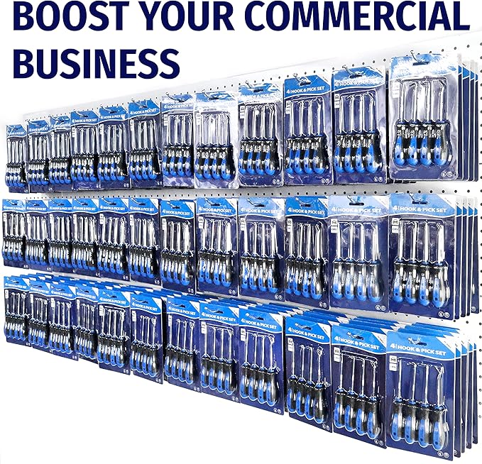 unp POETISKE Pegboard Hooks 0.204'' Diameter 6 inch Silver Metal Ball Ending Garden Tool Organizer Fits 1/4’’ Pegboard Garage Wall Hooks 50PCS