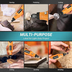 Cordless Rotary Tool, 5 Variable Speed Mini Rotary Tool Kit with 70 Accessories, 3.7V Type-C Charging Power Rotary Tool for Engraving, Sanding, Polishing, Carving, Cutting, DIY Crafts