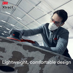3M Xtract Electric Random Orbital Sander, Ergonomic and Lightweight ROS, 88758, 5 in, Central Vacuum, 3/16 in Orbit, 110V, 350W Motor, Metal Fabrication, Woodworking, Black