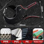 PVC Pipe Cutter Tool, Heavy-Duty PVC Pipe Cutter 3 Inch, 75mm Plastic Pipe Cutter with SK5 Blade and Aluminum Alloy Body, Ratcheting Pipe Cutter and PVC Cutters for PEX, PPR, Hoses and Plumbing Pipes