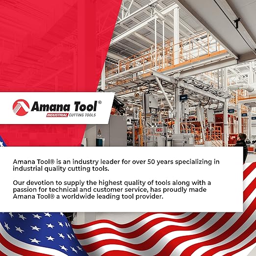 Amana Tool 82 Degree Countersink with Drill Bit Depth Stop and No-Thrust Ball Bearing, 55226, 3/8 D x 3/32 Drill D x 1/4 Inch Quick Release Hex Shank