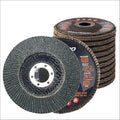 Jumbo Zirconia Flap Discs 4 1/2 for Angle Grinder, 80 Grit 4.5" x 7/8" High Density Type 29 Arbor Grinding Wheels for Wood Finishing, Rust Removal, Metal Sanding - 10 Pack