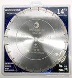 LSS 14 Inch Diamond Saw Blade,Dry or Wet Cutting Concrete Saw Blades for Sharp Cutting Concrete Marble Granite Brick Masonry,Broadened Cutter Head