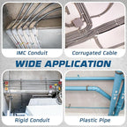 OHLECTRIC Heavy Duty Pipe Strap (20 Pack - 1½ Inch) Zinc Plated Conduit Clamps, 2 Hole Steel Rigid Pipe Strap U Bracket, Zinc Coated Tension Tube Clip, Metal Pipe Clamp for Rigid Conduits