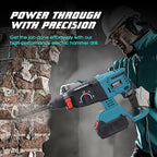 1-1/4 Inch Cordless Rotary Hammer Drill SDS-Plus Brushless for Makita 18-21V Battary, 4000BPM Jack Demolition Hammer Drill for Concrete with Safety Clutch 3 Functions & Toolbox（Battery Not Included）