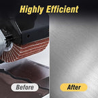 6 Pcs Non-Woven Wire Drawing Flap Wheel for Polishing Burnishing Wheels, 120x100mm 240/240SP/320/320SP/400/600 Grit for Stainless Steel, Copper and Surface Conditioning Wheel