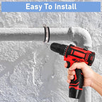 Pipe Clamps 5/8 Inches （Φ16MM）- 304 Stainless Steel & Rubber Lining heavy duty Pipe Strap clamp 10 Pack