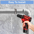 Pipe Clamps 2-1/4 Inches （Φ57MM）- 304 Stainless Steel & Rubber Lining 10 Pack