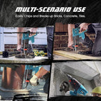 1-1/4 Inch Cordless Rotary Hammer Drill SDS-Plus Brushless for Makita 18-21V Battary, 4000BPM Jack Demolition Hammer Drill for Concrete with Safety Clutch 3 Functions & Toolbox（Battery Not Included）