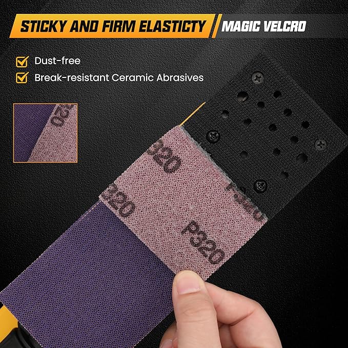 350W 3A Electric Sheet Random Orbital Sander with Pluggable Wire,Central Vacuum, Sanders for Woodworking, Primary Wood and Panel Processing,3MM