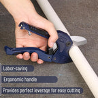Bates- PVC Pipe Cutter, Cuts up to 1-1/4", Navy Blue Ratcheting PVC Pipe Cutter Tool, Pipe Cutters PVC Pipe Shears, Plastic Pipe Cutter, PEX Pipe Cutter, PVC Cutter Tool, PVC Ratchet Cutter