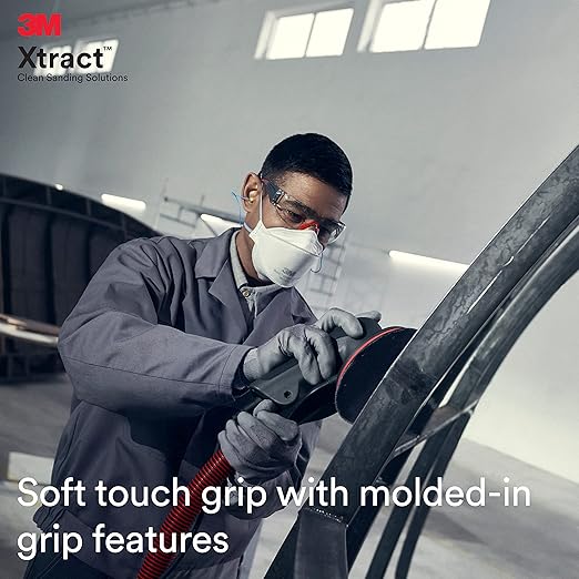 3M Random Orbital Sander, Xtract Pneumatic 88945, 5 in, Self-Generated Vacuum, 3/32 in Orbit, Ergonomic and Lightweight ROS, 209W Motor, Dust Extraction