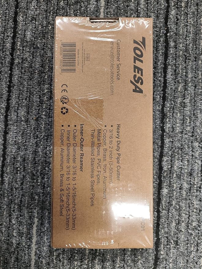 TOLESA Pipe Cutter Tool 3/16-2 Inch(5-50mm) Heavy Duty Metal Pipe Cutter With Deburring Tool Pipe Reamer Sharp Copper Tube Cutter Speed Cutting Tubing Cutter For Stainless Steel Aluminum Brass Pipe