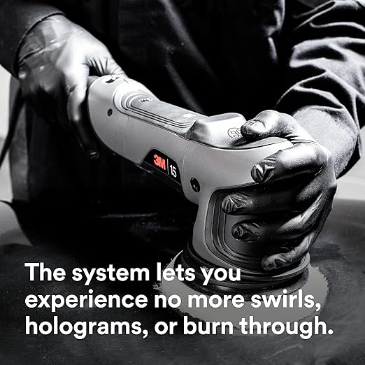 3M Perfect-It Random Orbital Medium Wool Compounding Pad, 6"/150 mm, White, 34125, Orbital Pads for Automotive Compounding and Polishing