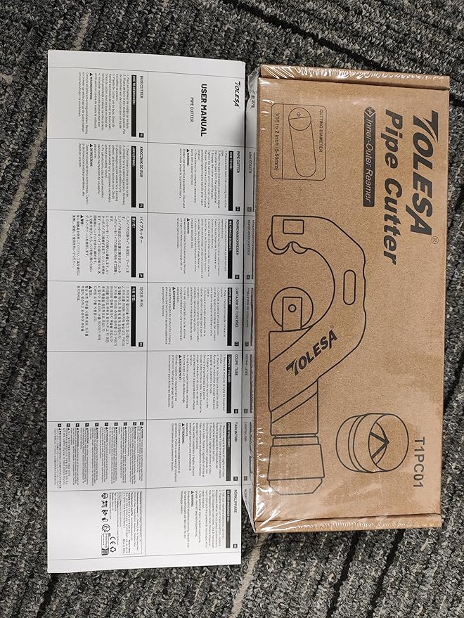 TOLESA Pipe Cutter Tool 3/16-2 Inch(5-50mm) Heavy Duty Metal Pipe Cutter With Deburring Tool Pipe Reamer Sharp Copper Tube Cutter Speed Cutting Tubing Cutter For Stainless Steel Aluminum Brass Pipe