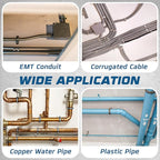 OHLECTRIC Heavy Duty Pipe Strap (20 Pack - 1½ Inch) Zinc Plated Conduit Clamps, 2 Hole Steel EMT Pipe Strap U Bracket, Zinc Coated Tension Tube Clip, Metal Pipe Clamp for EMT Conduits