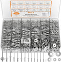INCLY 1000PCS Aluminum Pop Rivets Assortment Kit, 14 Sizes Pop Rivets (3/32" 1/8" 5/32" 3/16" 1/4") with 5 Size 304 Stainless Steel Backup Washers, Assorted Blind Rivets for Metal with Storage Case