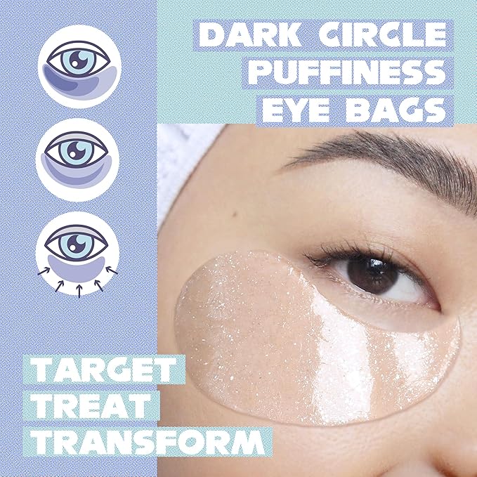 'SIRIUS'LY BRIGHT Under Eye Patches 28 Pairs, Reduce Dark Circles Puffiness Bags, Rejuvenate Eye Mask, Eye Gel Pads with Caffeine Boost, Hyaluronic acid, Iris Moss Extract, Gifts for Women and Men