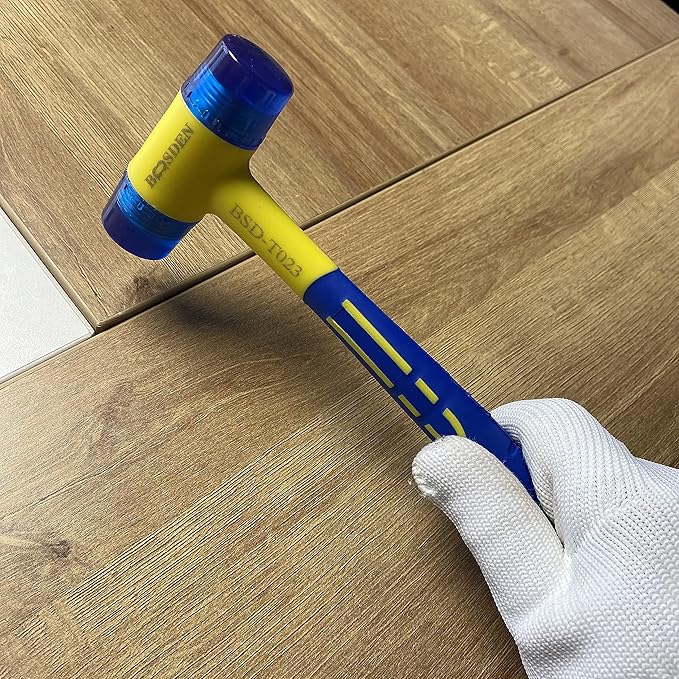 BOOSDEN Double-Faced Rubber Mallet Hammer, Shockproof Anti-Slip Small Hammer, 30mm