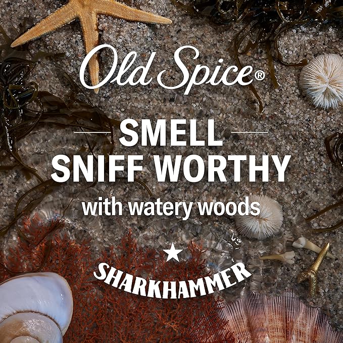 Old Spice Body Wash for Men, Sharkhammer, Long Lasting Lather, 24 fl oz (Pack of 4)-VeraVaultWomen