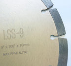LSS 9 inch Dry or Wet Cutting General Purpose Power Saw Segmented Diamond Blades for Masonry Brick/Block Pavers Concrete Stone (9")