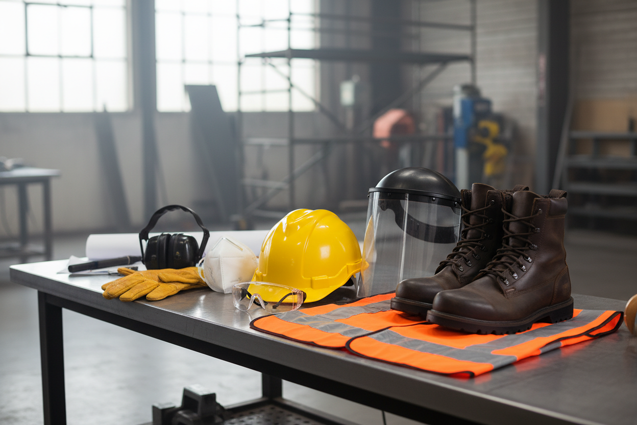 Safety Gear & Protective Equipment

Your safety is our priority. Our protective gear meets quality standards to keep you safe at work.

Includes:

Helmets, gloves, goggles, and masks

Safety shoes and reflective vests

Ear and face protection

Best for: Construction sites, workshops, and industrial environments. (make it real photo)